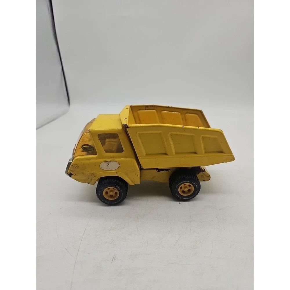 Vintage 70's Tonka Small Pressed Steel Metal Yellow 8.75